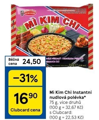 Instantní polévky Mi Kim Chi Vina Acecook