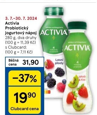 Jogurtový nápoj Activia Danone