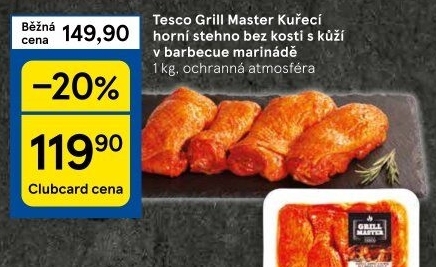 Kuřecí stehna bez kosti marinovaná Barbecue Grill Master Tesco