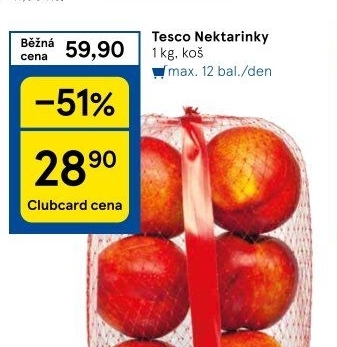 Nektarinky Tesco