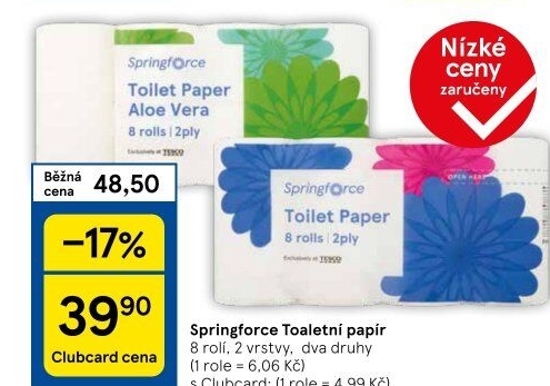 Toaletní papír 2vrstvý Springforce