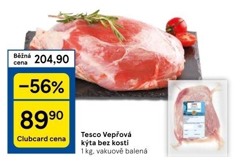 Vepřová kýta bez kosti Tesco