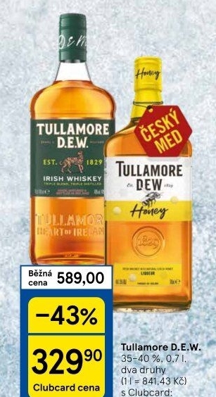 Whiskey irská Tullamore Dew