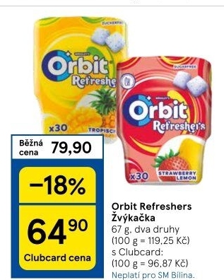 Žvýkačky Refreshers Orbit