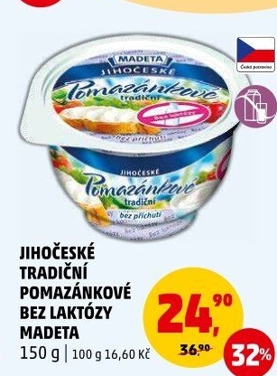 Tradiční pomazánkové bez laktózy Jihočeské Madeta