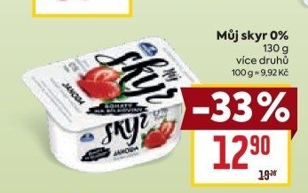 Dezert zakysaný ochucený Můj Skyr 0% Milko