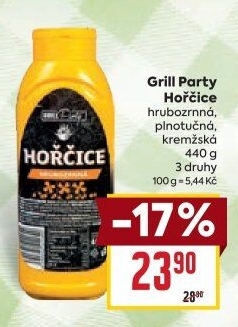 Hořčice hrubozrnná Grill Party