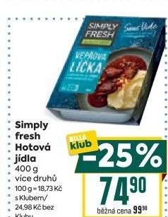 Hotová jídla Simply Fresh Hamé
