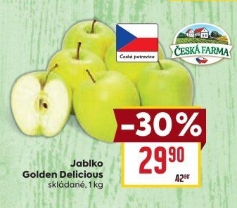 Jablka Golden Delicious Česká Farma