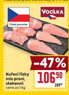 Kuřecí řízky mix Vocílka