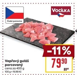 Maso na guláš vepřové Vocílka