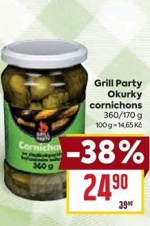 Okurky Cornichons Grill Party