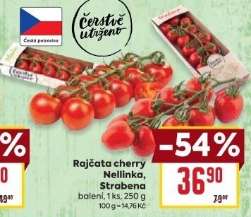 Rajčata cherry keříková Čerstvě utrženo