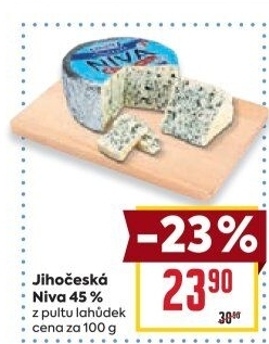 Sýr Niva Jihočeská 45% Madeta