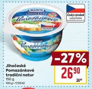 Tradiční pomazánkové Jihočeské Madeta