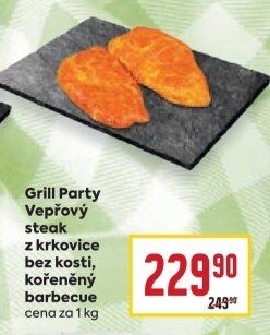 Vepřový steak z krkovice bez kosti marinovaný Grill Party