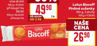 Sušenky sandwich Biscoff Lotus