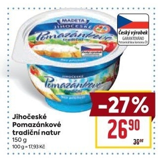 Tradiční pomazánkové Jihočeské Madeta