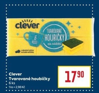 Houbička na nádobí tvarovaná Clever