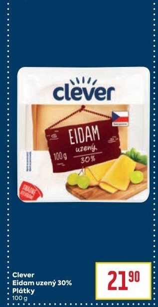 Sýr Eidam uzený Clever