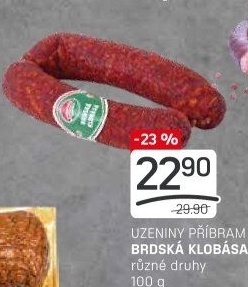 Brdská klobása Příbramská uzenina