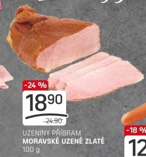 Moravské uzené zlatéPříbramská uzenina