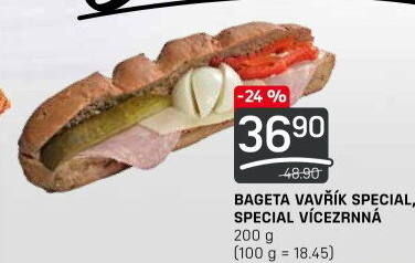 Obložená bageta Lahůdky Vavřík