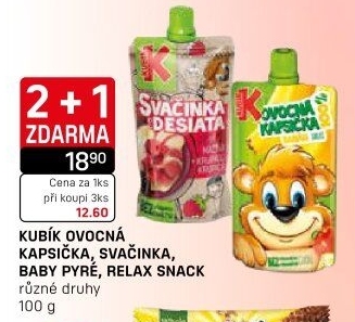 Ovocná kapsička Kubík baby