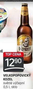 Pivo světlé výčepní 10°Velkopopovický Kozel