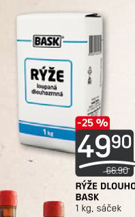 Rýže dlouhozrnná Bask