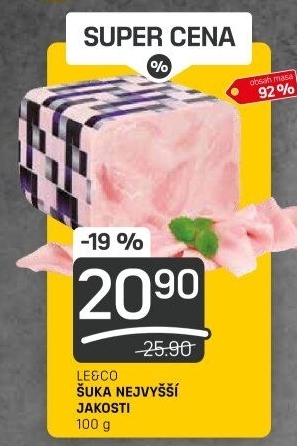 Šunka nejvyšší jakosti LE&amp