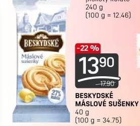 Sušenky s máslem Beskydské