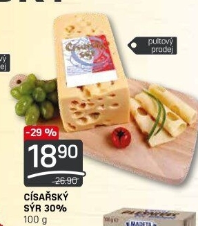 Sýr Císářský 30% Madeta