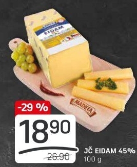 Sýr Eidam Jihočeský 45% Madeta