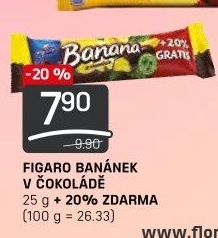 Tyčinka Banán v čokoládě Figaro