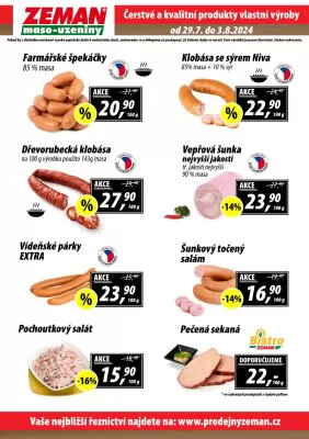 akční leták ZEMAN maso - uzeniny 29.7.2024-3.8.2024