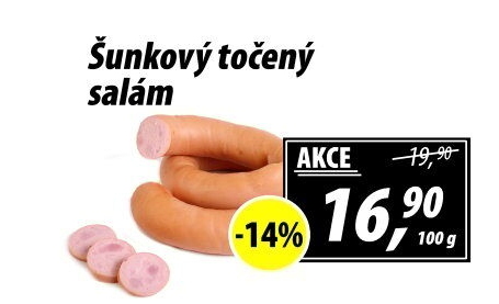 Salám šunkový točený