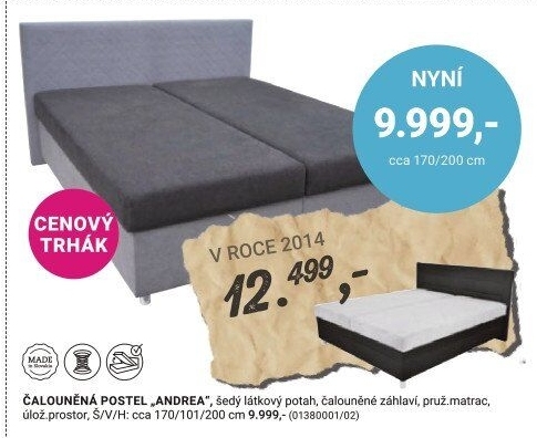 ČALOUNĚNÁ POSTEL „ANDREA“