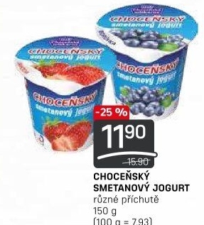 Jogurt smetanový ochucený Choceňský