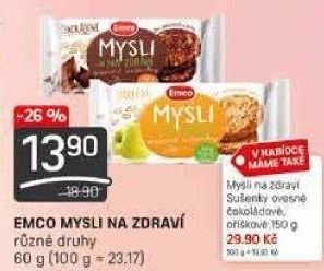 Ovesné sušenky Mysli na zdraví Emco