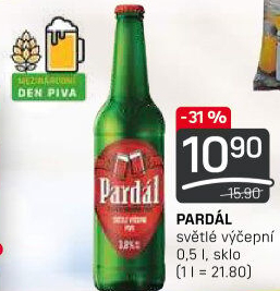 Pivo světlé výčepní 10° Pardál
