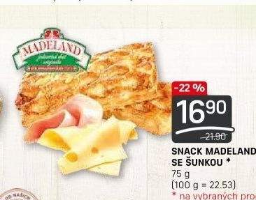 Snack Madeland se šunkou La Lorraine