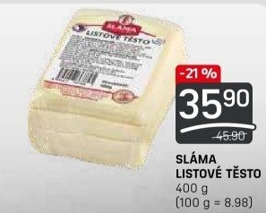 Těsto listové Sláma