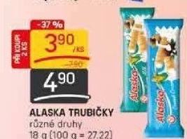 Trubičky bez lepku Alaska