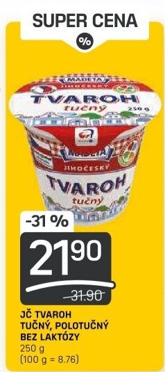 Tvaroh polotučný Jihočeský Madeta
