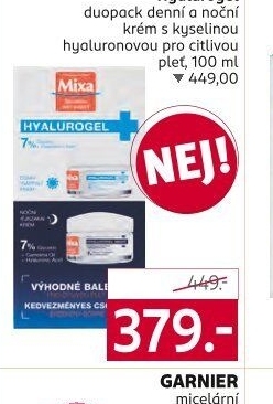 Balení krém denní a noční Hyalurogel Mixa