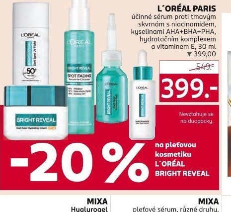 Sérum pleťové Bright Reveal Niacinamide L'