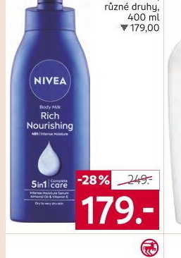Tělová mléka Nivea
