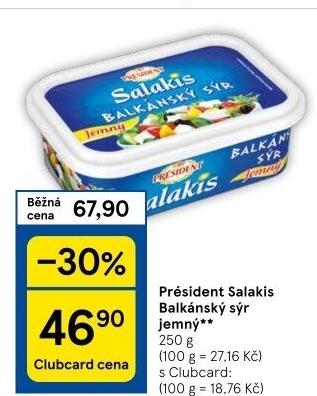 Balkánský sýr Salakis Président
