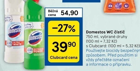Čistič WC gelový Domestos